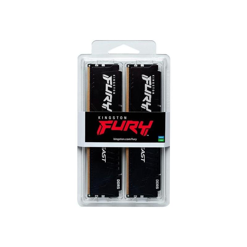 メモリー Kingston FURY Beast DDR5 64GB (2 x 32GB) Memória RAM Kingston Fury Beast Expo, 64GB (2X32GB), 6000MT/s